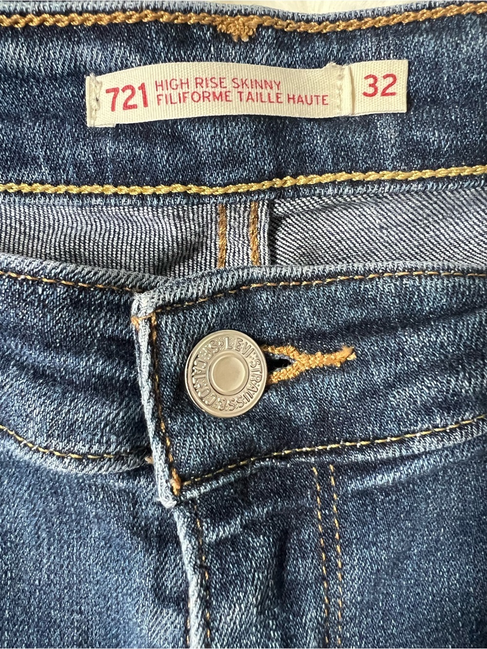 Levi Ripped Jeans - 721 High Rise Skinny - Picture 3 of 3